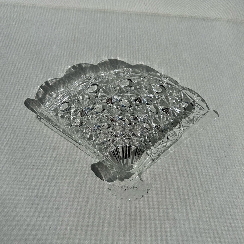 Avon Clear Fan Small Trinket Tray